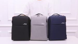 Beg Komputer Bahu Lapang Lelaki usb Beg Komputer Beg Kain Oxford Kalis Air Beg Sekolah Perniagaan Penyesuaian Kilang logo