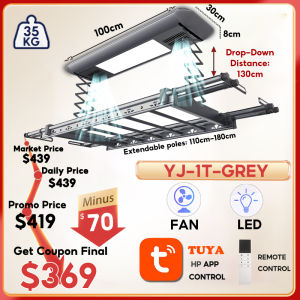 SG Automated Laundry Rack With Tuya-app Voice Control Drying System Ceiling Clothes Drying Rack