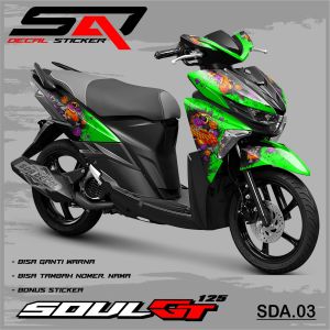 Decal Stiker Custoom Full Body SOUL GT 125 - Dekal Sticker Variasi Motor SOUL GT 125 SDA.03