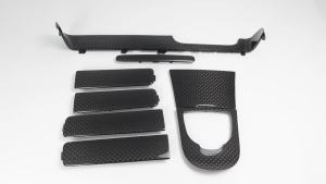 Cornerr LHD For Benz G-Class W464 G63 G500 2019-2023 For Rolls-Royce Embossed Pattern Carbon Car Interior Central Cover 8PCS Replacement 5T9N4