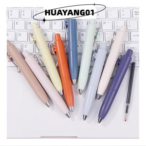 HUAYANG01 [HOT FASHION] ปากกาขนาดเล็กมีช่องใส่ไขมันหนาขนาดเล็ก0.5มม. เป็นกลางแห้งเร็วแบบยูนิบอลกันน้ำหนึ่งพุชแบบพกพา