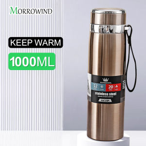 Portable Stainless Steel Water Bottle Outdoor Thermos 1000ml