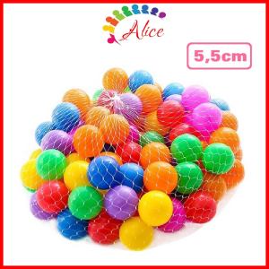 Combo 50 100 quả bóng nhựa mềm nhiều màu chất liệu an toàn thân thiện cho bé khi vui chơi - Giao màu ngẫu nhiên