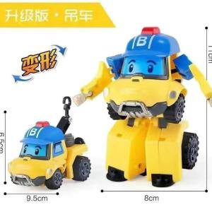 AOJU รถ Transformer เปลี่ยนร่างของเล่นรถหุ่นยนต์รถตำรวจหุ่นยนต์ของเล่นสำหรับ Mobil Mainan Anak-Anak ของเล่นเด็ก รถของเล่น