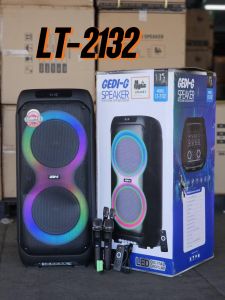 ลำโพงบลูทูธ รุ่น LT-2132 ดอกลำโพง10นิ้ว2ดอก ฟรีไมค์ลอย2ตัว/รีโมท1ตัว เสียงเบสแน่น รองรับ AUX TF USB BASS ECHO TREBLE GT.VOL ปรับ-ปิดไฟได้ เสียงดังตัวใหญ่สะใจ!! ลำโพงบลูทูธ รุ่น LT-2132 ดอกลำโพง10นิ้ว2ดอก ฟรีไมค์ลอย2ตัว/รีโมท1ตัว เสียงเบสแน่น รองรับ AUX