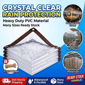 Clear Tarpaulin PVC Material Waterproof Makapal Heavy Duty Tarp for Balcony Warehouse Manila
