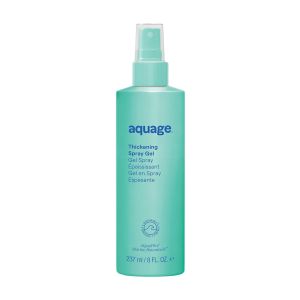 Aquage Thickening Spray Gel - Firm Hold Heat-Activated Volume Spray with Ultraflex Technology & AlgaePlex - Plumps Fine Thin Hair for Volume & Climate-Resistant Body (8 oz)
