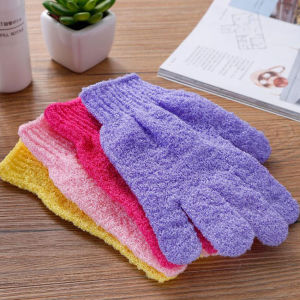 ถุงมืออาบน้ํา ถุงมือขัดผิวอาบน้ํา ขจัดเซลล์ผิวเก่า Glove-style bath towel