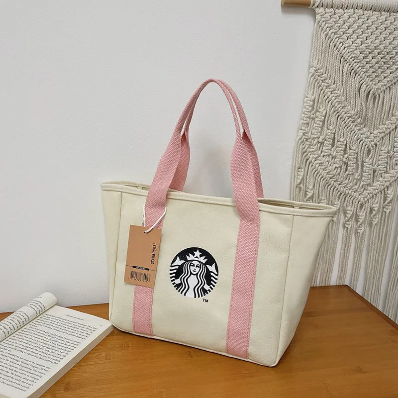 Starbuck Canvas Shoulder Bag High capacity Lunch Bag Mother Student Tote Bag 40cm X 24cm X 12cm Lazada PH