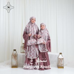 Mukena Couple Resleting Diora silk 2in1 premium Motif Etnic Series