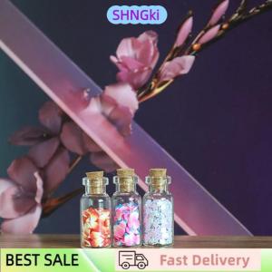 SHNGki 5pcs Mini Glass Bottle Vial Tube Potion Perfume Cork Jars Wish Pendant Charm