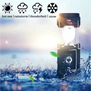 Best Seller/Lampu Lentera Tarik/Lentera Camping/Led 6+1 Solar Emergency/ FX 5800T/Mode Dapat Di Atur