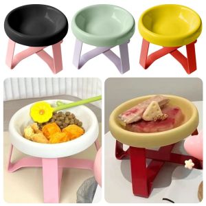 INVADER Spine Protection Pet Bowl with Stand High Feet Cat Bowl Neck Protection Pet Food Bowl Pet Supplies