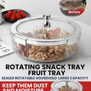 Snack Box Fruit Tray / Snack Fruit Tray Home Snacks / With Lid Transparent Rotatable / Home Living Room / Family