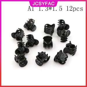 JCSYFAC 12 cái kẹp tóc nhỏ màu đen bằng nhựa kẹp càng cua