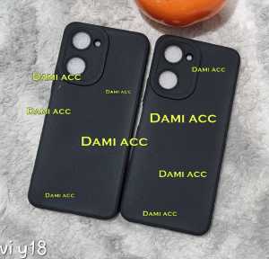 case vivo y18 vivo y28 macaron black case soft case hitam
