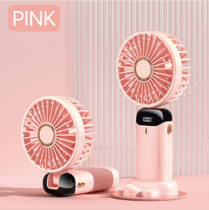 GYT Kipas Angin Mini Kipas Genggam Portabel Kipas turbin dengan kecepatan adjustable LED Display Portable Handheld Fan