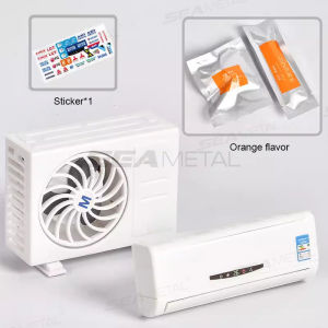 SEAMETAL Air Conditioner Shape Car Perfume Diffuser Solar Car Aromatherapy Decorative Freshener Refill Clip with Fragrance Tablet