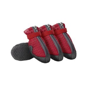 STARRY 4Pcs Comfortable Pet Dog Shoes Anti-slip Breathable Mesh Pet Shoe Cover Pet Supplies Protective Dog Footwear for Small Medium Dogs