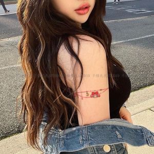 Cute Mini Melody Temporary Tattoo Sticker Arm Leg Waterproof Bracelet Red Bow Design