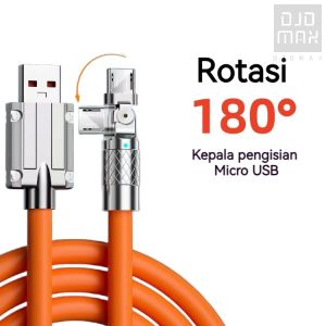 DJDMax Kabel Data 120W  Fast Charging Micro USB Type C Cable For iPhone IOS USB Android Cable Data / Kabel Data Android Iphone Micro USB USB Type-C / Kabel Data Fast Charging / Kabel Data Pengisian Cepat / Kabel Data Awet Murah Aman Konektor Mutar