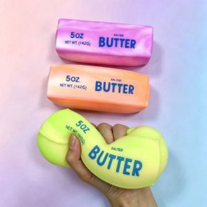 OOC Anxiety Relief Butter Stick Squeezing Toy 13.5cm Hand Relax Slow Rebound Fidget Toy Novelty Elastic Sensory Stress Stick Office Desk Toy