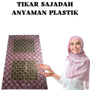 Tikar Anyaman Ukuran: 108cm x 72cm  Karpet Sajadah Kerajinan Anyaman Plastik  Daur Ulang Bungkus Pop Ice