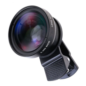 Adjustable Phone Camera Lens 0.45x Very Wide Angle Macro Photography Attachment Upgrades for Travel Outdoor Shoot