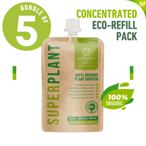 SUPERPLANT Concentrated Eco Refill [5 PACKS]  | Fertilizer | Pest Control & Repellent | Pesticide & Fungicide | Anti-Bacterial & Fungal | Soil Booster for Gardens and Flower Pots | Herbs & Vegetable Booster | Fertiliser for Houseplants & All Plants