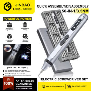3.7V Electric Screwdriver Set 50 In 1 Portable Mini Electric Precision Screwdriver With 48 Precisions Magnetic Bits USB Multi-Function Precision Screwdriver Set Cordless Repair Tool For Phone Camera Laptop Watch【Dual LED Lights】