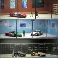 Genérico LED Display Case with Lights, Dustproof LED Display Cabinet - Space-Saving Vehicle Toy Organizer, Realistic Parking for Protection, Displayed