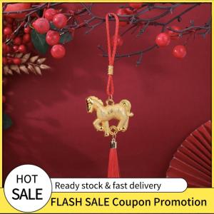 🚗🛵 Năm 2026 của ngựa treo tường trang trí nội thất xe hơi Mặt dây chuyền năm mới Vàng Đỏ May Mắn Linh Vật Trang trí quà tặng tân gia