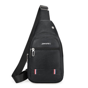 Túi nam đeo chéo da PU chống nước 3 ngăn túi nam đeo ngực vai có lỗ nhét tai nghe phù hợp đi chơi phượt đi du lịch thời trang hàn quốc L5 T244