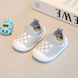 Giày Bún Hình Cừu Body - Kẻ Sọc Caro - Chữ MZM Cho Bé Tập Đi - Giày Tập Đi Cho Bé Trai Bé Gái