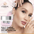 L'Oreal Paris Glycolic Bright Glowing Night Cream - Skin Brightening Krim Malam Pelembab Loreal Glyco Acid AHA Exfoliating Anti Dark Spot Wajah Peeling Muka. 