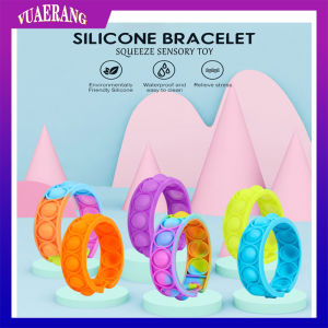 VUAERANG SQUEEZE SENSORY TOY Fidget Toys Sensory Bracelet Push Bubble Wristband Decompression Anti Stress Reliever BUBBLE FIDGET TOY Kids