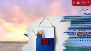 Felt Fish Extender for Cruise Line - 1 Pocket Capped Wooden Rod HTV Friendly Easily Customize 2025&2026 Single FE for Gift Exchanges and Pixie Dust