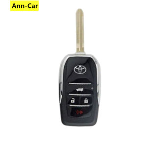 【 Ann-car】bao Chìa Khóa Ô Tô Toyota Chìa Khóa Gập Được Thay Đổi Cho Toyota Camry Corolla Avalon Venza Vigo Fortuner Altis Avanza Innova 4 Nút