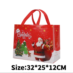 TORAS Christmas gift bag tote bag plain festive drawstring hand bag christmas paper gift bag