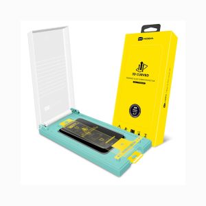 Miếng Dán Cường Lực HODA 3D [KHÔNG LẸM VIỀN] Kèm Khung Dán cho iPhone 16 Pro Max / 16 Pro - HÀNG CHÍNH HÃNG