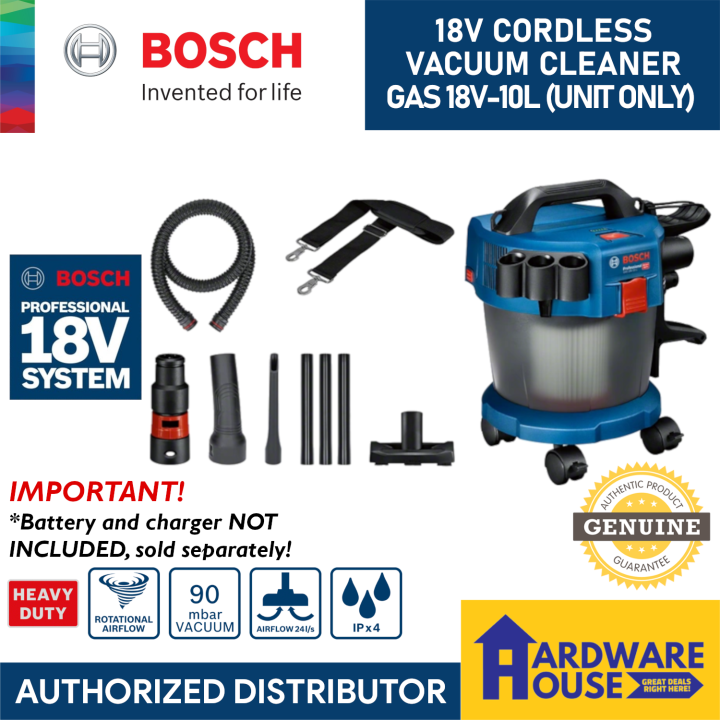 ORIGINAL BOSCH 18V Cordless Portable Vacuum Cleaner GAS 18V10L Wet