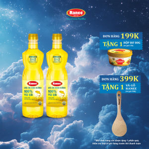 {Đơn 199k tặng hộp bơ -399k tặng vá gỗ} Combo 2 chai dầu ăn dinh dưỡng Ranee 950ml (950ml/chai x 2 chai)