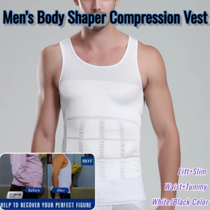 Men’s Body Shaper Compression Vest Slim Lift Waist And Tummy Control Tight Tanks