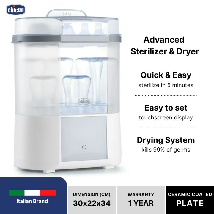 Chicco Advanced Steam Sterilizer Dryer Quick Sterilization For