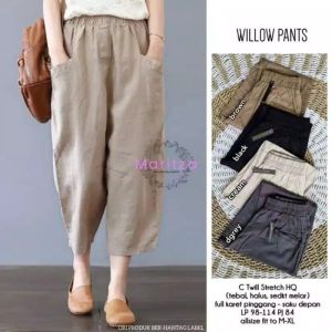 CELANA WANITA JUMBO PINGGANG KARET - SASHA CROP PANTS / CELANA KUREA TERBARU SASHA PANTS WILLOW PANTS
