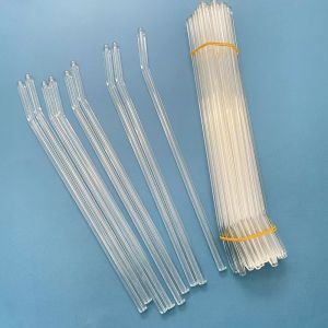 Wholesale Rabbit Semen Injector Tube Glass Reusable Artificial insemination Curved End Smooth Rod Breeding Farm Tools 50pcs