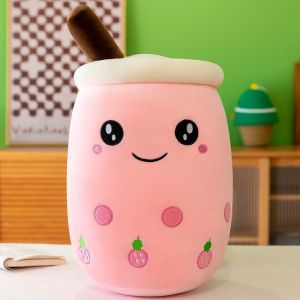 25CM Bubble MilkTea Plush Toy Simulation Statue Boba Tea Cup Baby Plush Doll