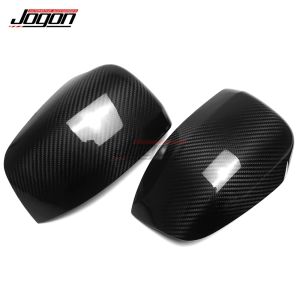 Cornerr 2Pcs Carbon Fiber For Dodge Durango 2011-2023 Stick-On Mirror Cap Exterior Rear Side Wing Rearview Frame Cover Trim Accessories Q9Z6P