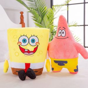 PETIBABE 50cm Soft Children Gift Creative Cartoon Kawaii Plush Doll Stuffed Cartoon SpongeBob Patrick Toy Sofa Pillow