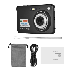 Camera for Vlogging Mini Digital Camera for Photography with 32G Memory Card and Reader Body Camera Auto Focus 48MP 24MP 1080P HD Vetek 4k Digi Cam